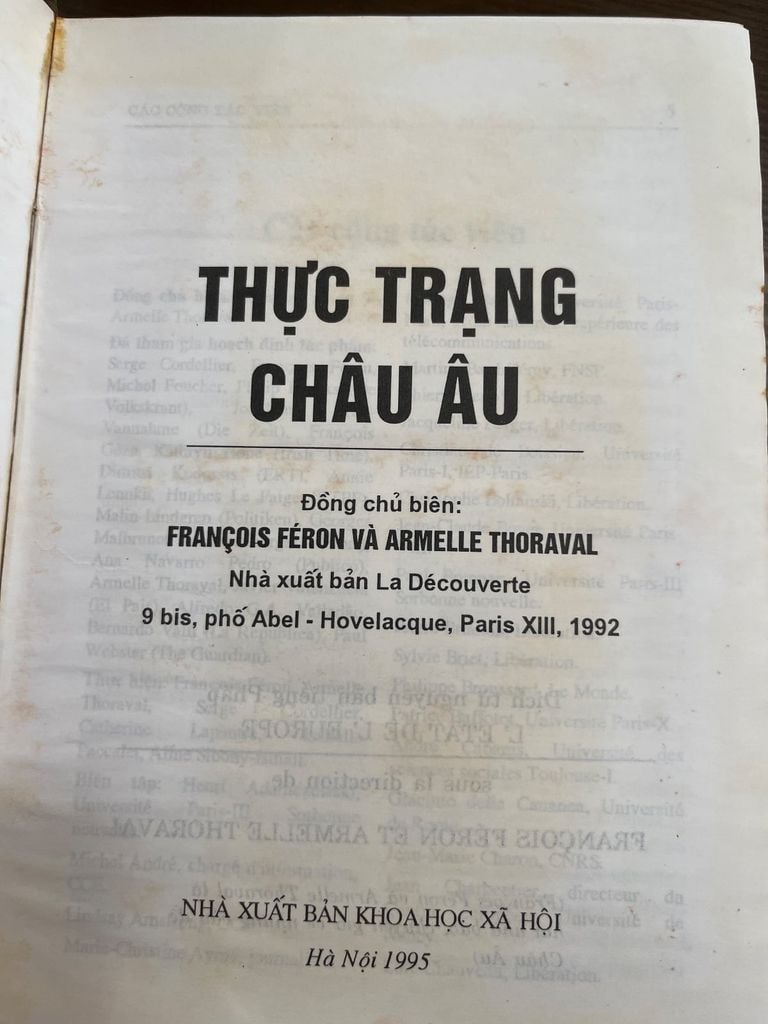  Thực Trạng Châu Âu - François Féron, Armelle Thoraval 