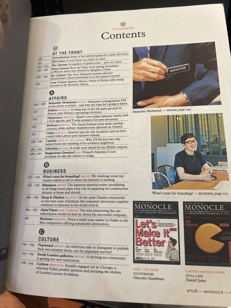  Monocle - November 2018 | Issue 118 | Design Special 