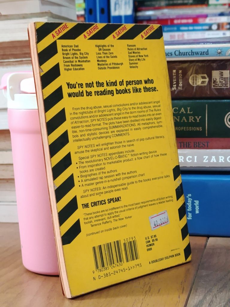  Spy Notes On Bright Lights, Big City Slaves Of New York Less Than Zero... And All Those Other Hip Urban Novels Of The 1980S 