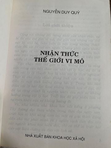  Nhận Thức Thế Giới Vi Mô – Nguyễn Duy Quý 