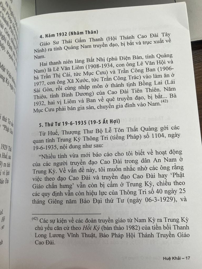  Cấm Đạo Cao Đài Ở Trung Kỳ 1928-1950 - Huệ Khải 