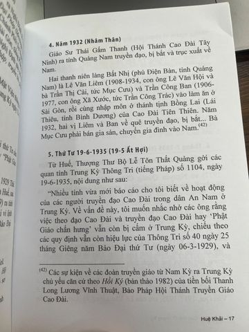  Cấm Đạo Cao Đài Ở Trung Kỳ 1928-1950 - Huệ Khải 