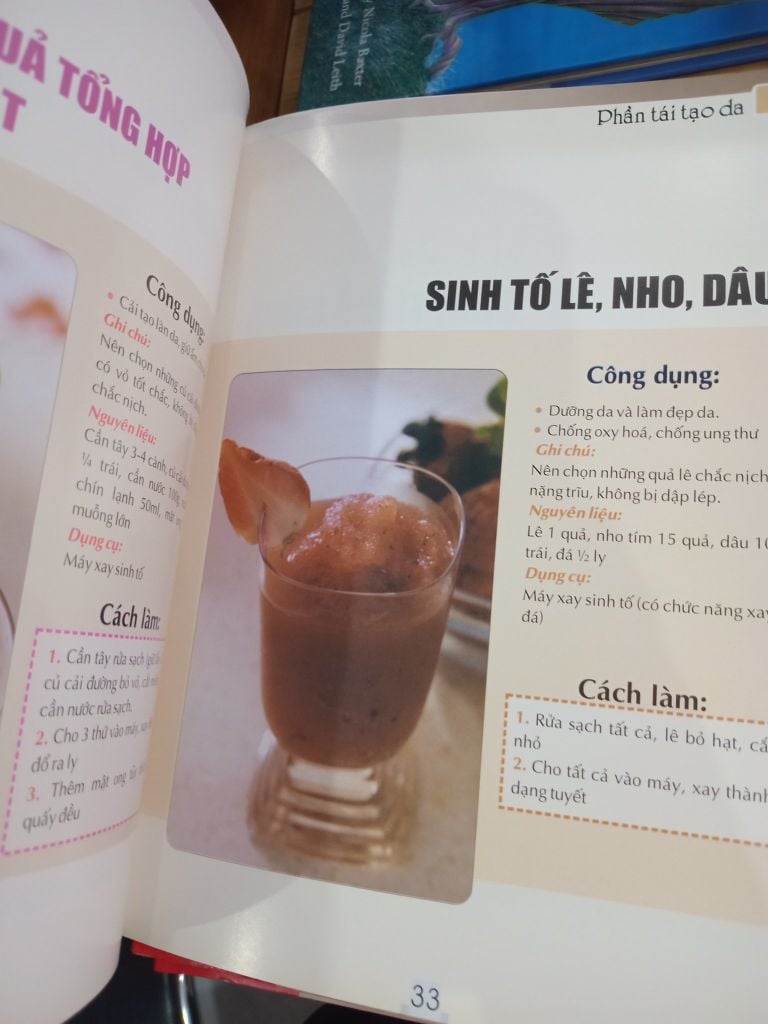  Sinh Tố Trái Cây Rau Quả Làm Đẹp - Dược Lan 