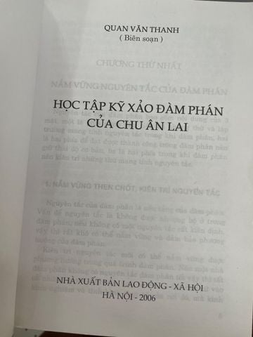  Học Tập Kỹ Xảo Đàm Phán Của Chu Ân Lai – Quan Văn Thanh 