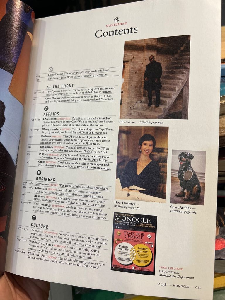  Monocle - November 2020 | Issue 138 | Time For Change 