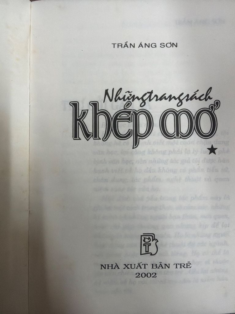  Những Trang Sách Khép Mở - Trần Áng Sơn 