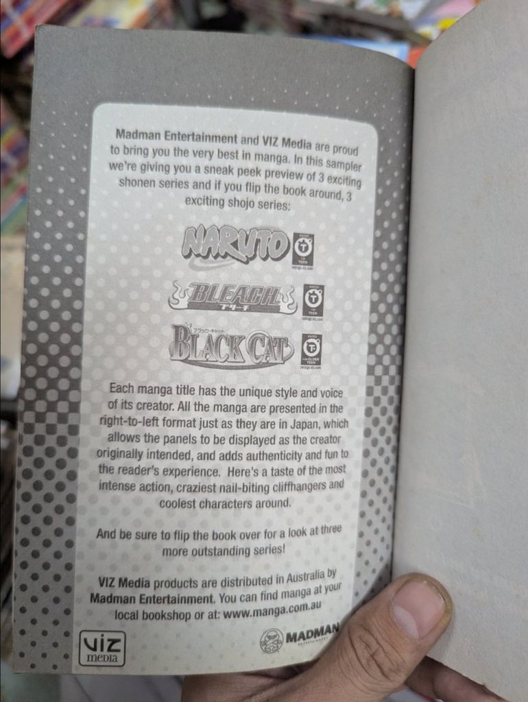  Madman Manga Sampler ( Naruto X Black Cat X Bleach Shonen Jump ) 