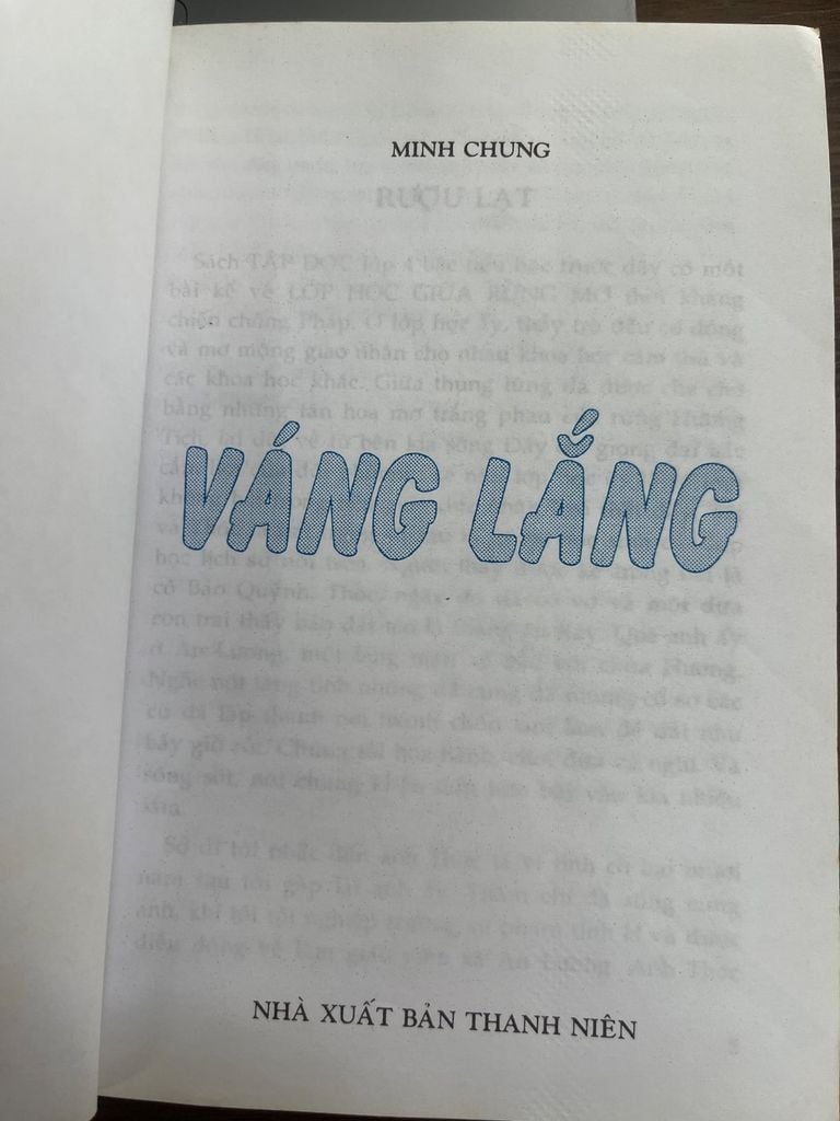  Váng Lắng Tập Truyện Ngắn - Minh Chung 