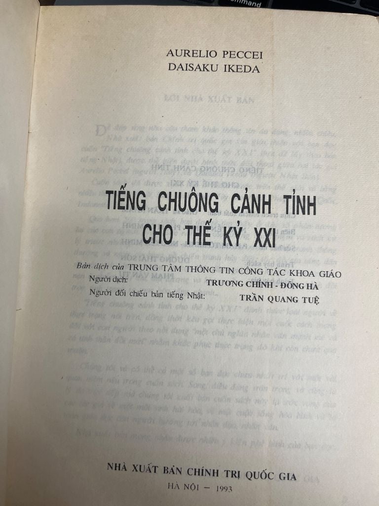  Tiếng Chuông Cảnh Tỉnh Cho Thế Kỷ Xxi - Daisaku Ikeda, Aurelio Peccei 