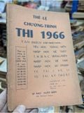  Thể Lệ Và Chương Trình Thi 1966 - Nguyễn Kỳ Văn, Trần La 
