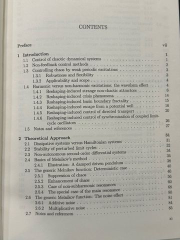  Control of Homoclinic chaos by weak periodic perturbations 