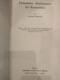  Elementary mathematics for economists - Caroline Dinwidy 
