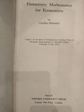  Elementary Mathematics for Economists - Caroline Dinwidy 