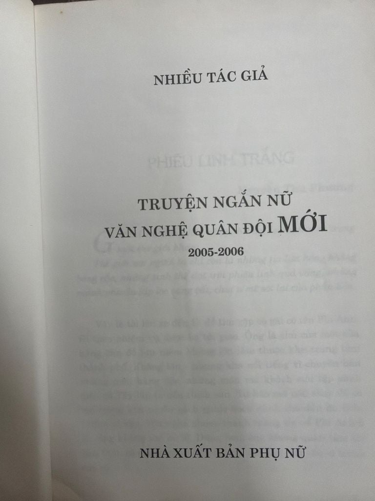  Truyện Ngắn Nữ Văn Nghệ Quân Đội Mới 2005-2006 - Nhiều Tác Giả 