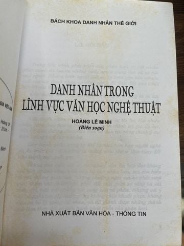  Danh Nhân Trong Lĩnh Vực Văn Học Nghệ Thuật 