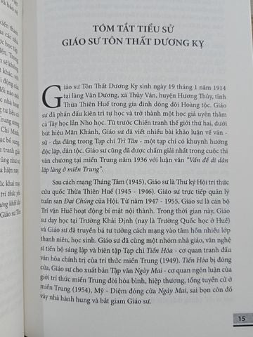  Kỷ Yếu Toạ Đàm Khoa Học: Kỷ Niệm 100 Năm Ngày Sinh Giáo Sư Tôn Thất Dương Kỵ (19.01.1914 - 19.01.2014) 