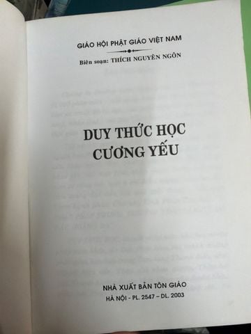 Duy Thức Học Cương Yếu – Thích Nguyên Ngôn