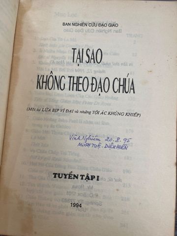 Tại Sao Không Theo Đạo Chúa (Một Sự Lừa Bịp Vĩ Đại Và Những Tội Ác Khủng Khiếp)