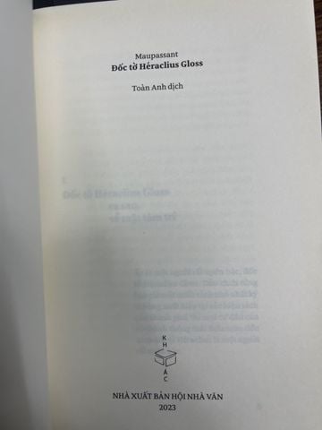  Đốc Tờ Héraclius Gloss – Maupassant 