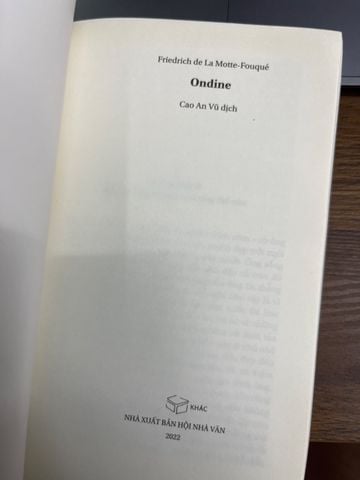  Ondine – Friedrich De La Motte Fouqué 