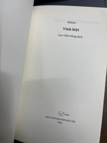  Vĩnh Biệt – Balzac 