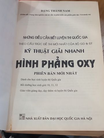  Những Điều Cần Biết Luyện Thi Quốc Gia: Kỹ Thuật Giải Nhanh Hình Phẳng Oxy – Đặng Thành Nam 
