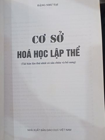  Cơ Sở Hoá Học Lập Thể – Đặng Như Tài 