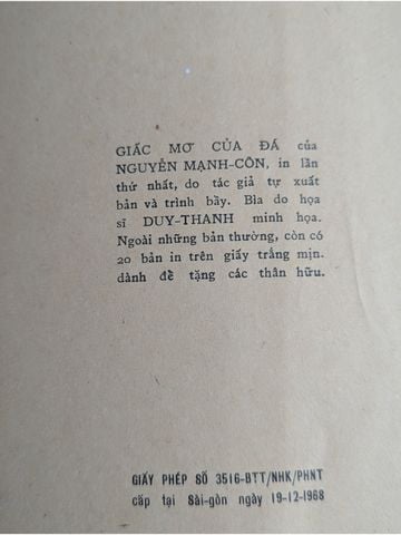  Giấc Mơ Của Đá – Nguyễn Mạnh Côn 