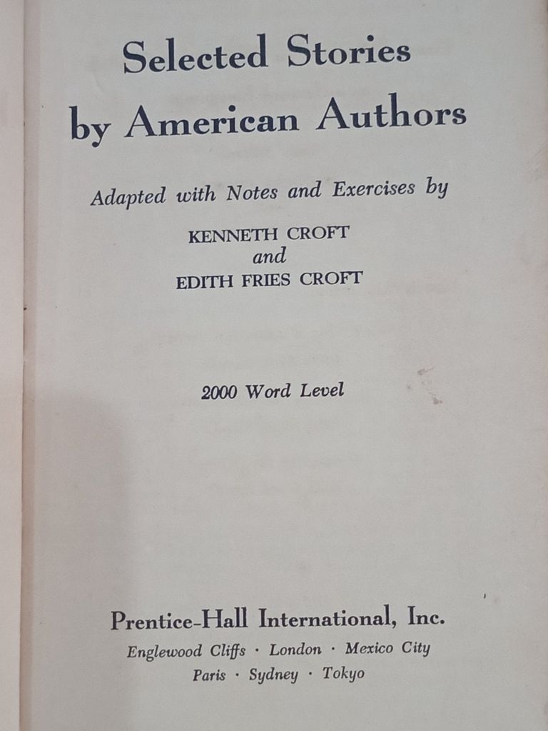  Selected Stories By American Authors – Kenneth Croft, Edith Fries Croft 