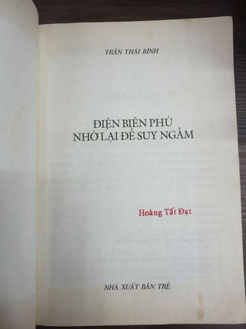  Điện Biên Phủ Nhớ Lại Để Suy Ngẫm – Trần Thái Bình 