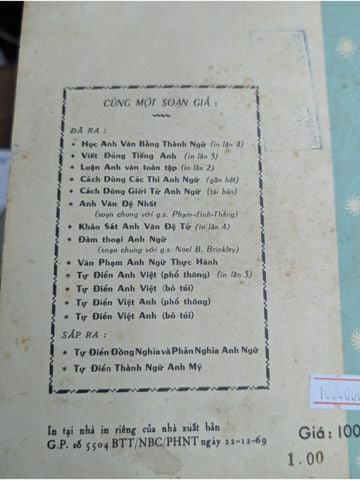  Bài Tập Văn Phạm Anh Ngữ – Trần Văn Điền 