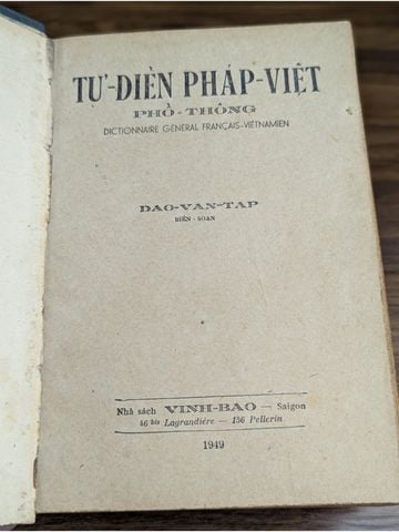 Tự Điển Pháp Việt – Đào Văn Tập 