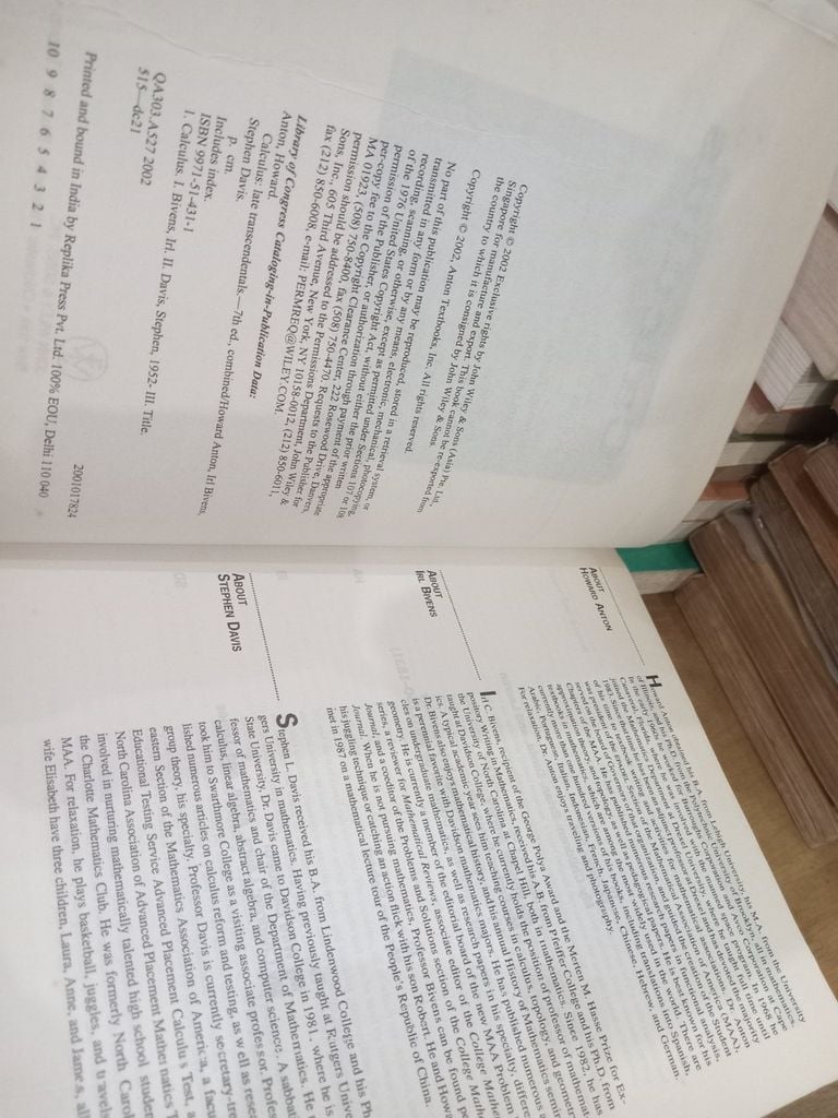  Calculus – Anton, Bivens, Davis 