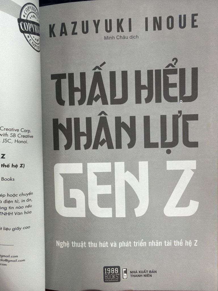  Thấu Hiểu Nhân Lực Gen Z – Kazuyuki Inoue 