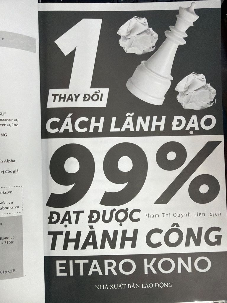  1% Thay Đổi Cách Lãnh Đạo 99% Đạt Được Thành Công – Eitaro Kono 