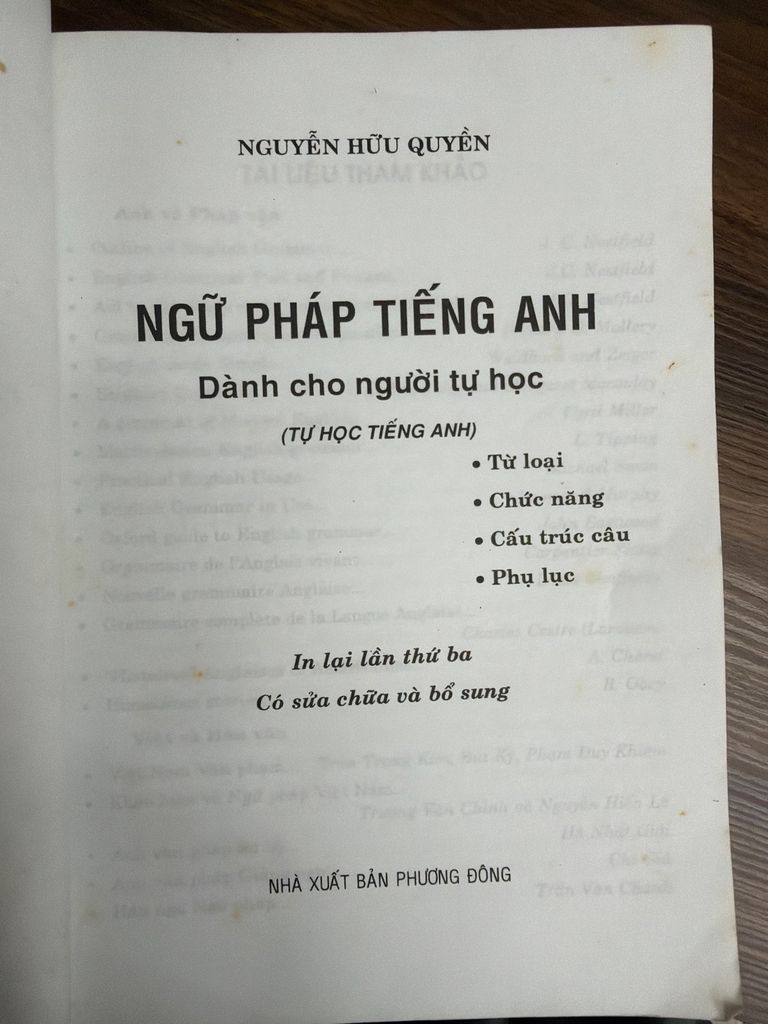  Ngữ Pháp Tiếng Anh Dành Cho Người Tự Học – Nguyễn Hữu Quyền 