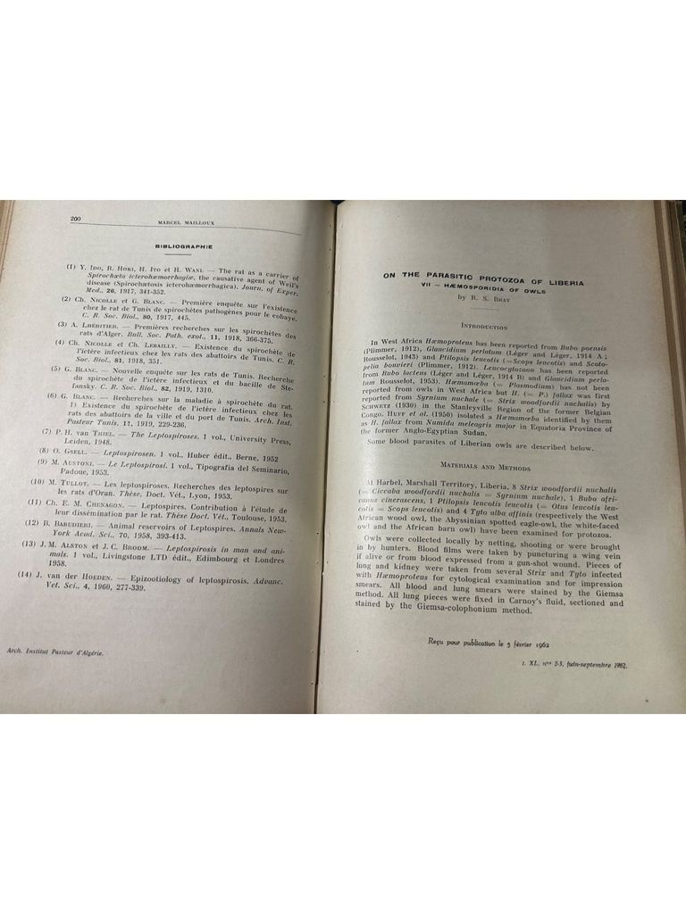  Archives De L’institut Pasteur D’algérie 