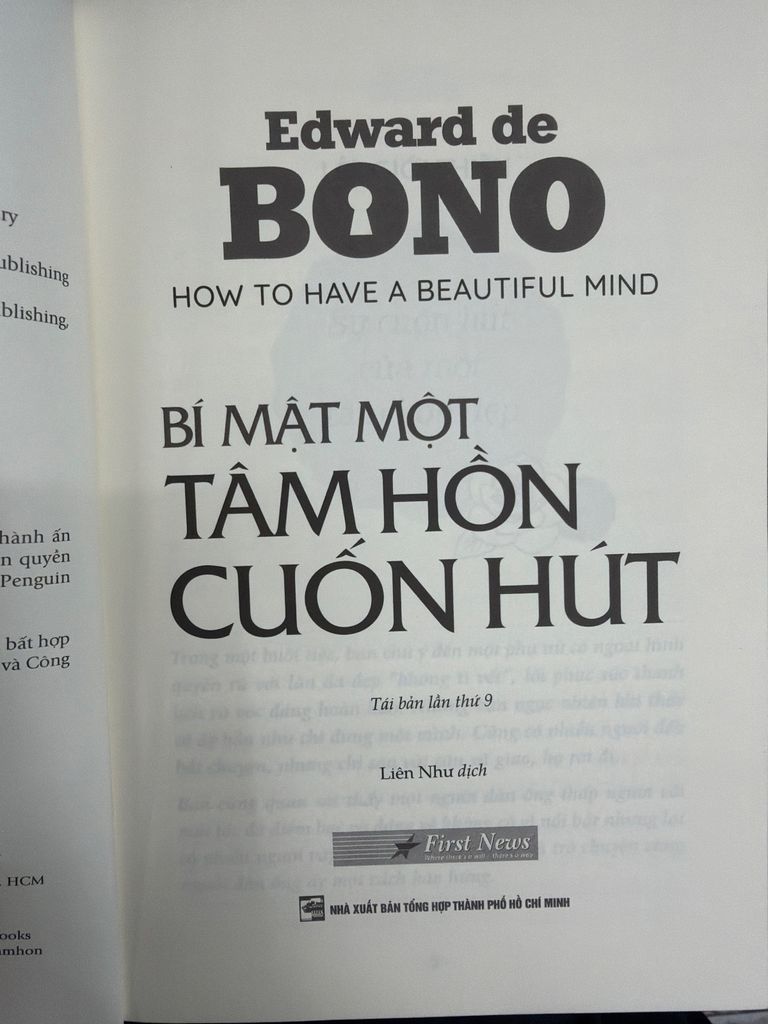  Bí Mật Một Tâm Hồn Cuốn Hút – Edward De Bono 