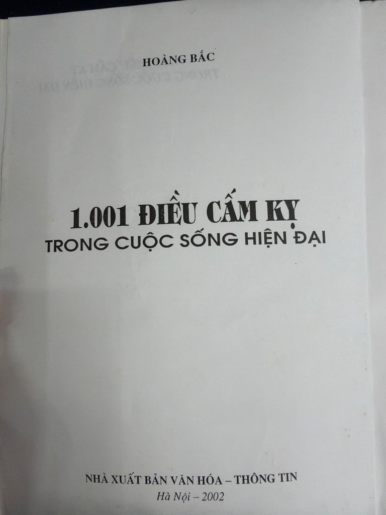  1001 Điều Cấm Kỵ Trong Cuộc Sống Hiện Đại – Hoàng Bắc 