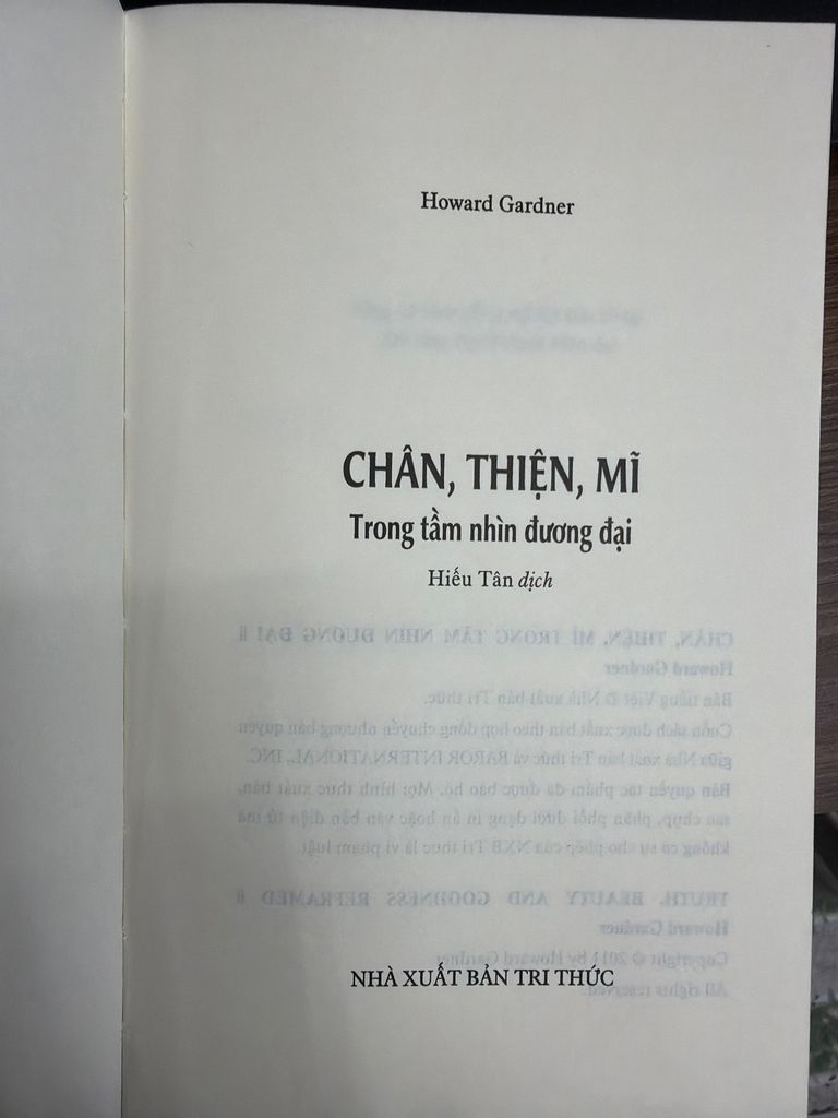  Chân, Thiện, Mĩ Trong Tâm Nhìn Đương Đại – Howard Gardner 