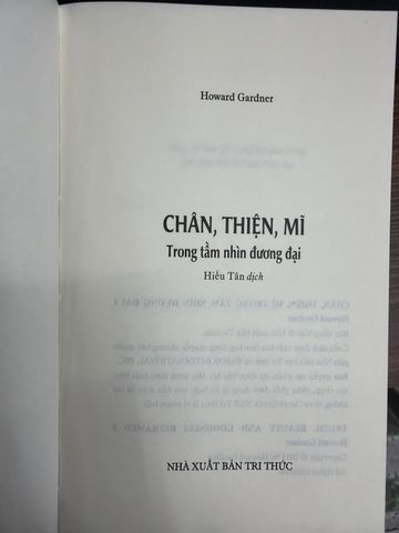  Chân, Thiện, Mĩ Trong Tâm Nhìn Đương Đại – Howard Gardner 