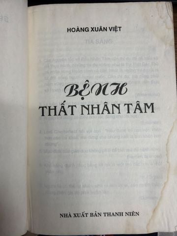  Bệnh Thất Nhân Tâm – Hoàng Xuân Việt 