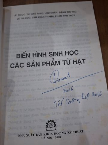  Biến Hình Sinh Học Các Sản Phẩm Từ Hạt – Lê Ngọc Tú 