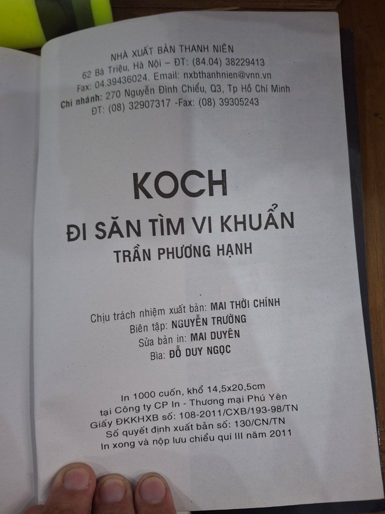  Koch Đi Săn Tìm Vi Khuẩn – Trần Phương Hạnh 