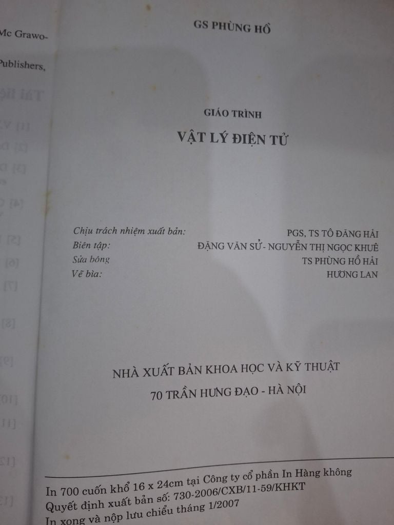  Giáo Trình Vật Lý Điện Tử – Phùng Hồ 