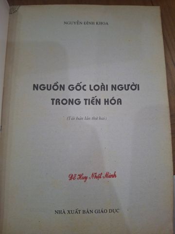  Nguồn Gốc Loài Người Trong Tiến Hóa – Nguyễn Đình Khoa 