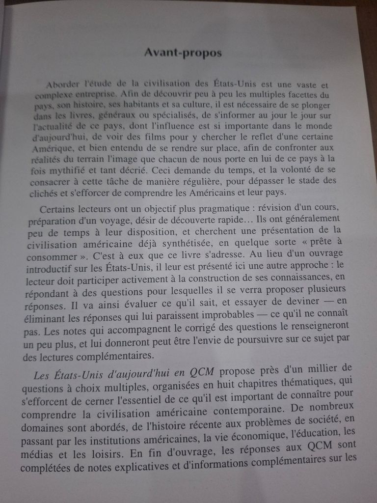  Les États Unis D'Aujourd'Hui En Qcm – Christine Soulas 