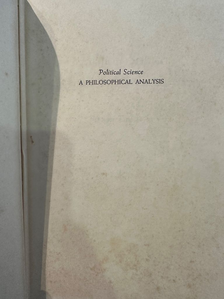  Political Science A Philosophical Analysis 