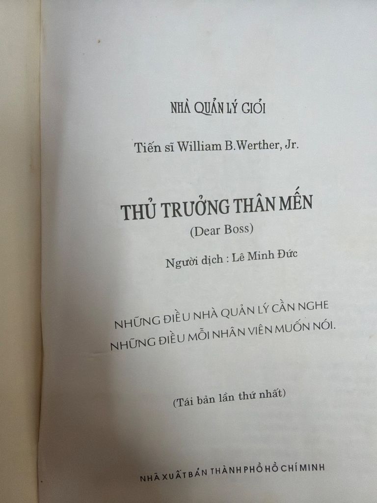  Thủ Trưởng Thân Mến – William B. Werther, Jr. 
