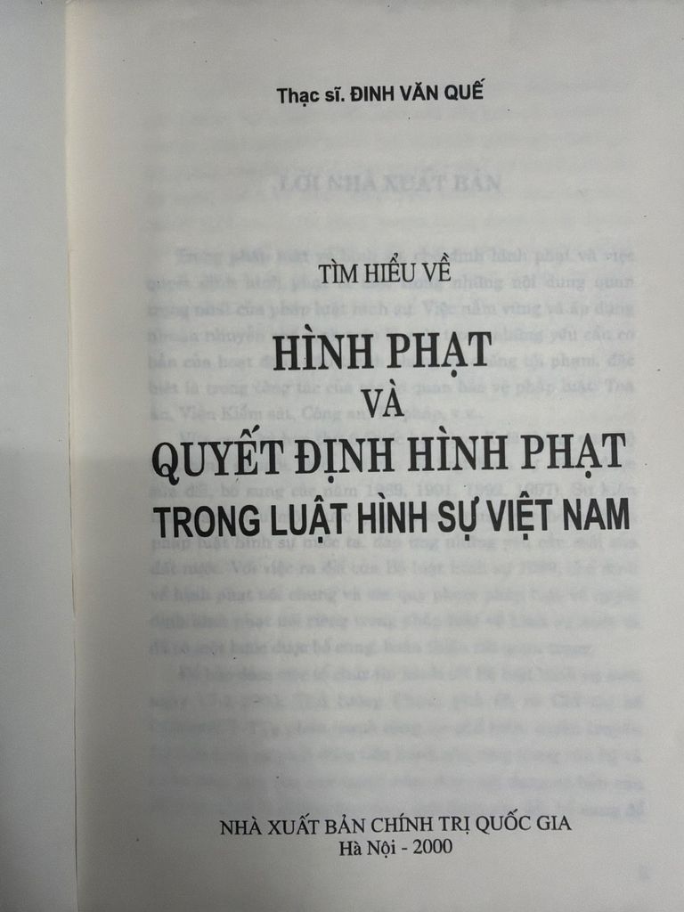  Tìm Hiểu Về Hình Phạt Và Quyết Định Hình Phạt Trong Luật Hình Sự Việt Nam – Đinh Văn Quế 